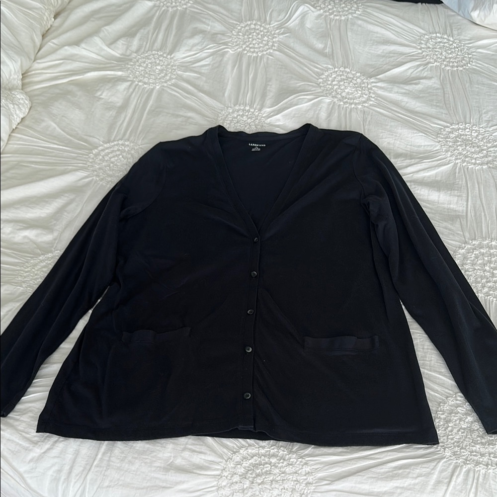 Lands' End Black Long Sleeve Tee